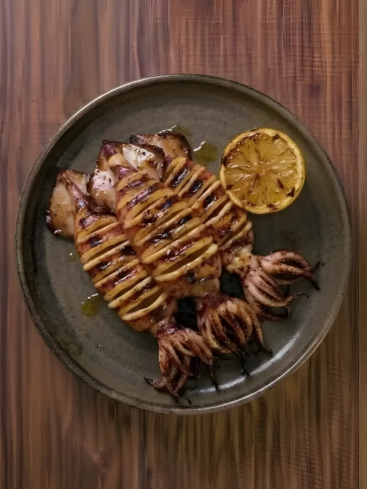 Calamares a la plancha con limón