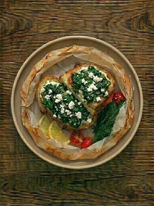 Sándwich de Espinacas y Feta