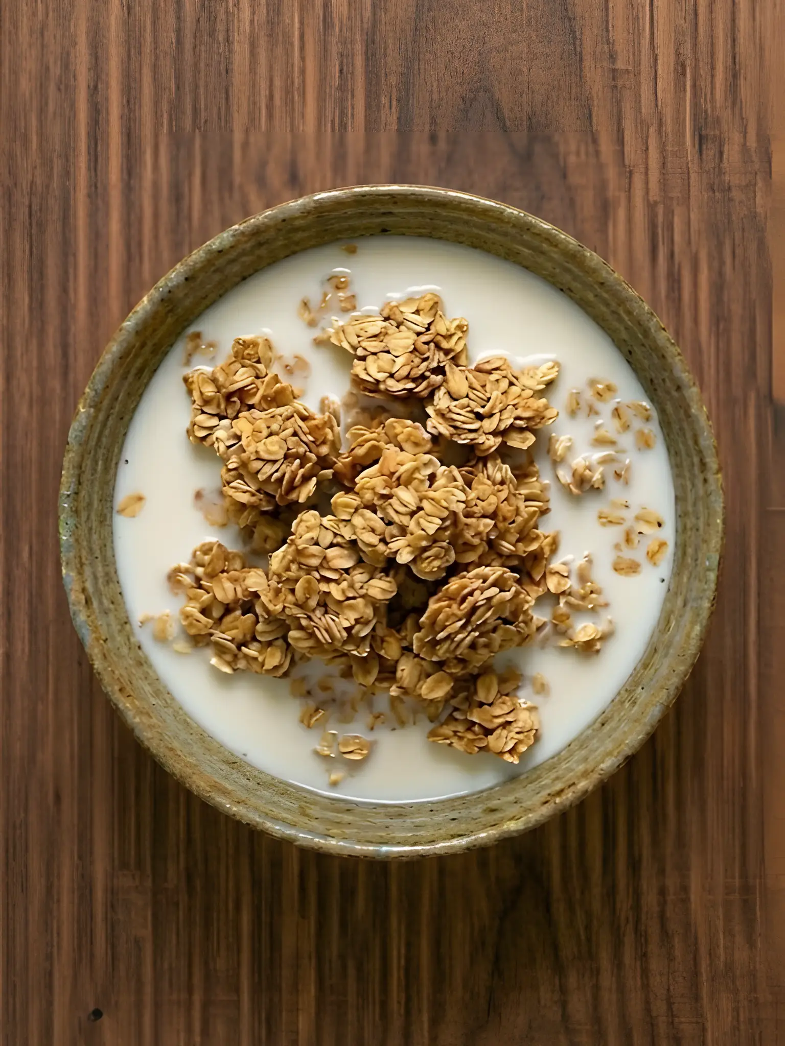 Granola con leche de avena