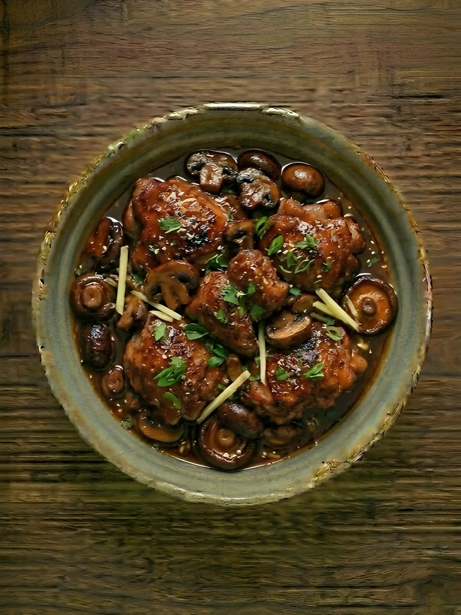 Pollo con Soja y Jengibre