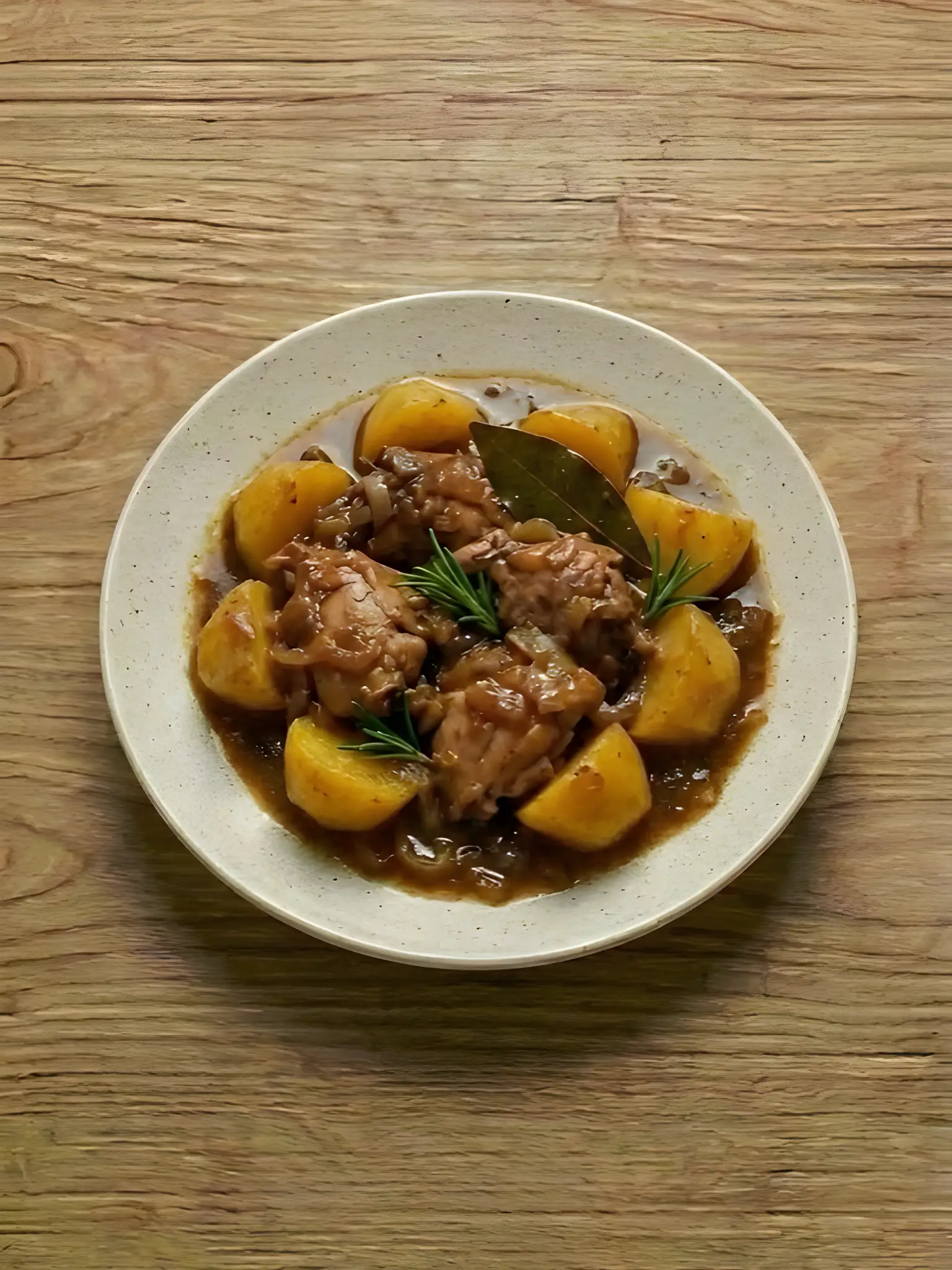 Conejo al Jerez con Patatas