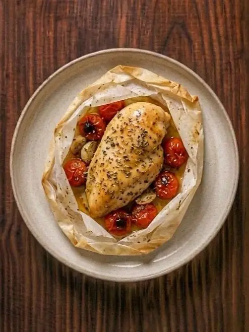 Pechuga de pollo en papillote