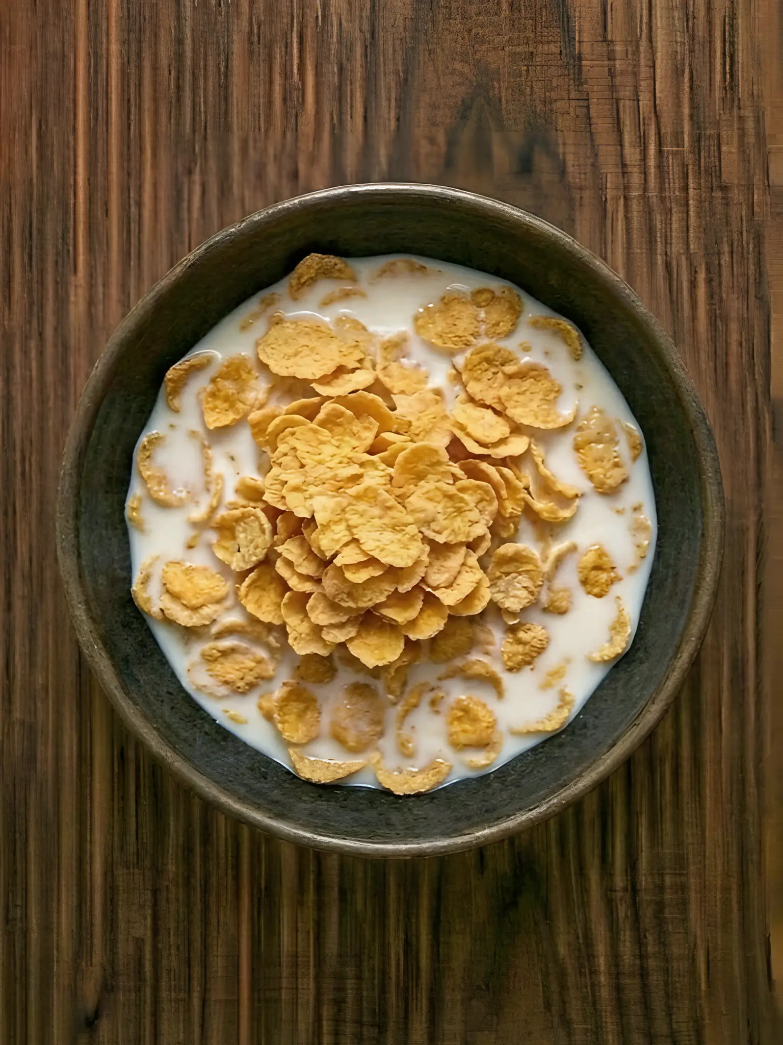 Copos de maíz con leche de almendras
