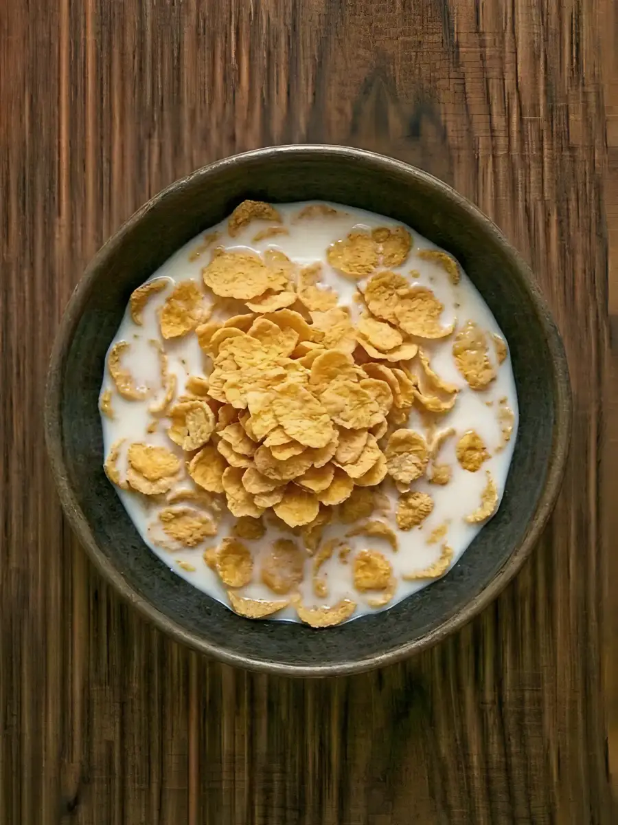 Foto de Copos de maíz con leche de almendras
