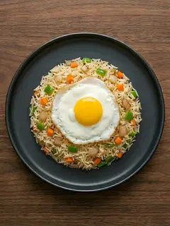 Arroz salvaje con verduras asadas