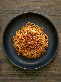 Boloñesa de ternera con espaguetis