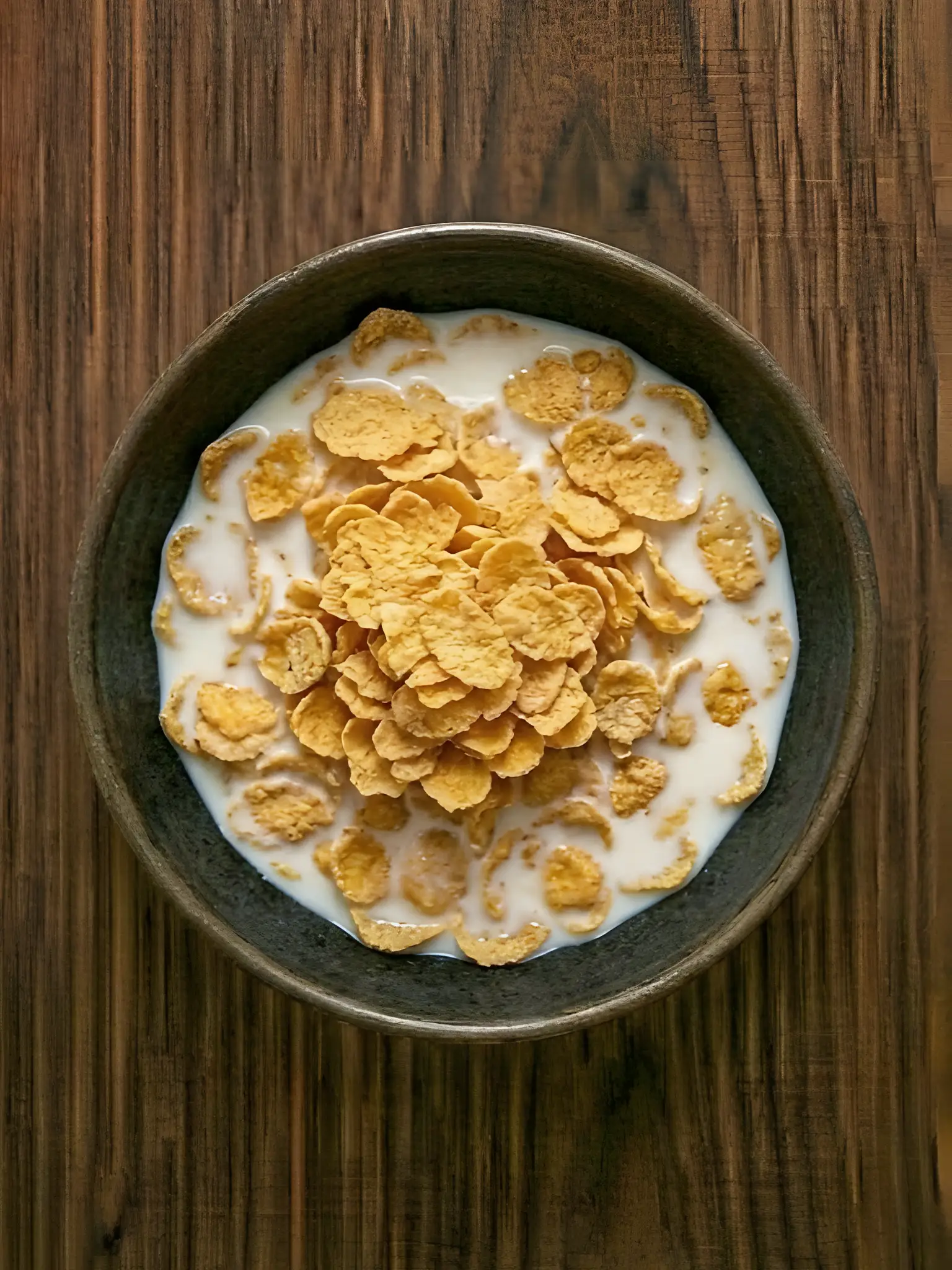Copos de maíz con leche