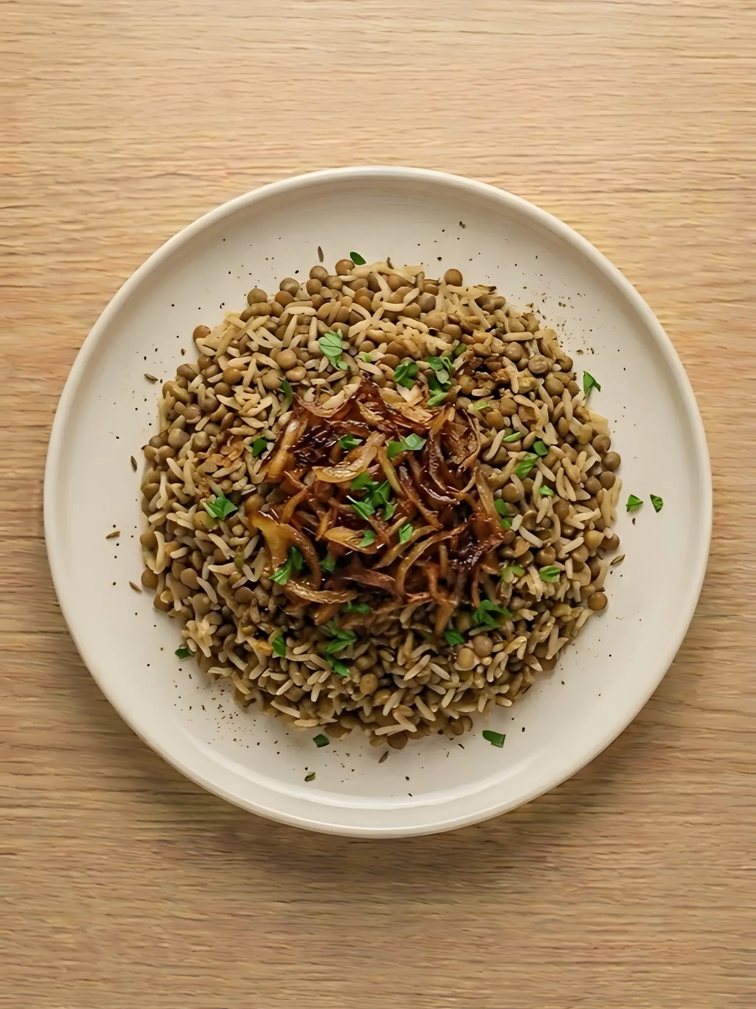 Lentejas con Arroz al Estilo Árabe