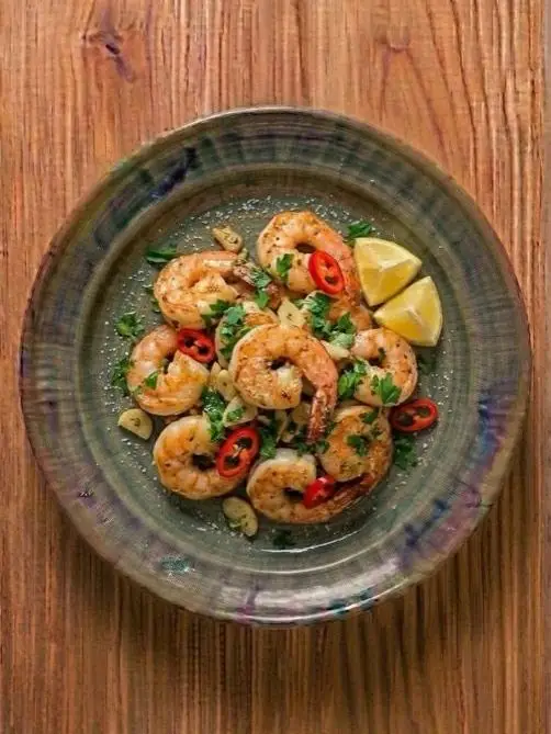 Gambón a la plancha con ajillo