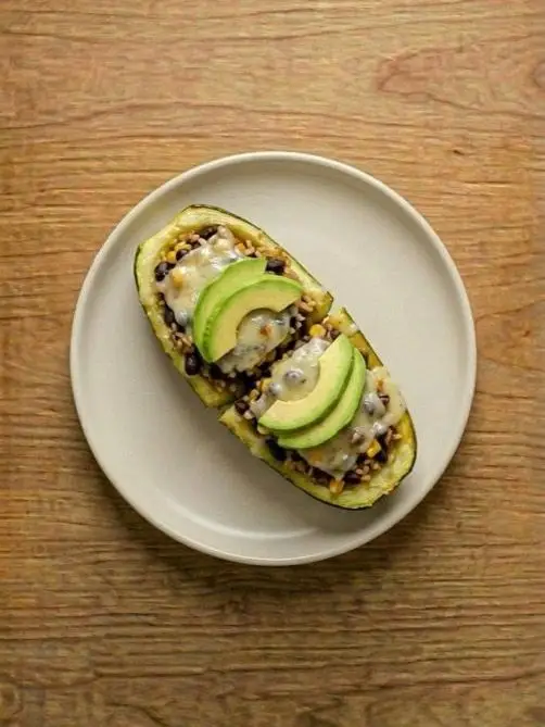Calabacín Relleno al Microondas
