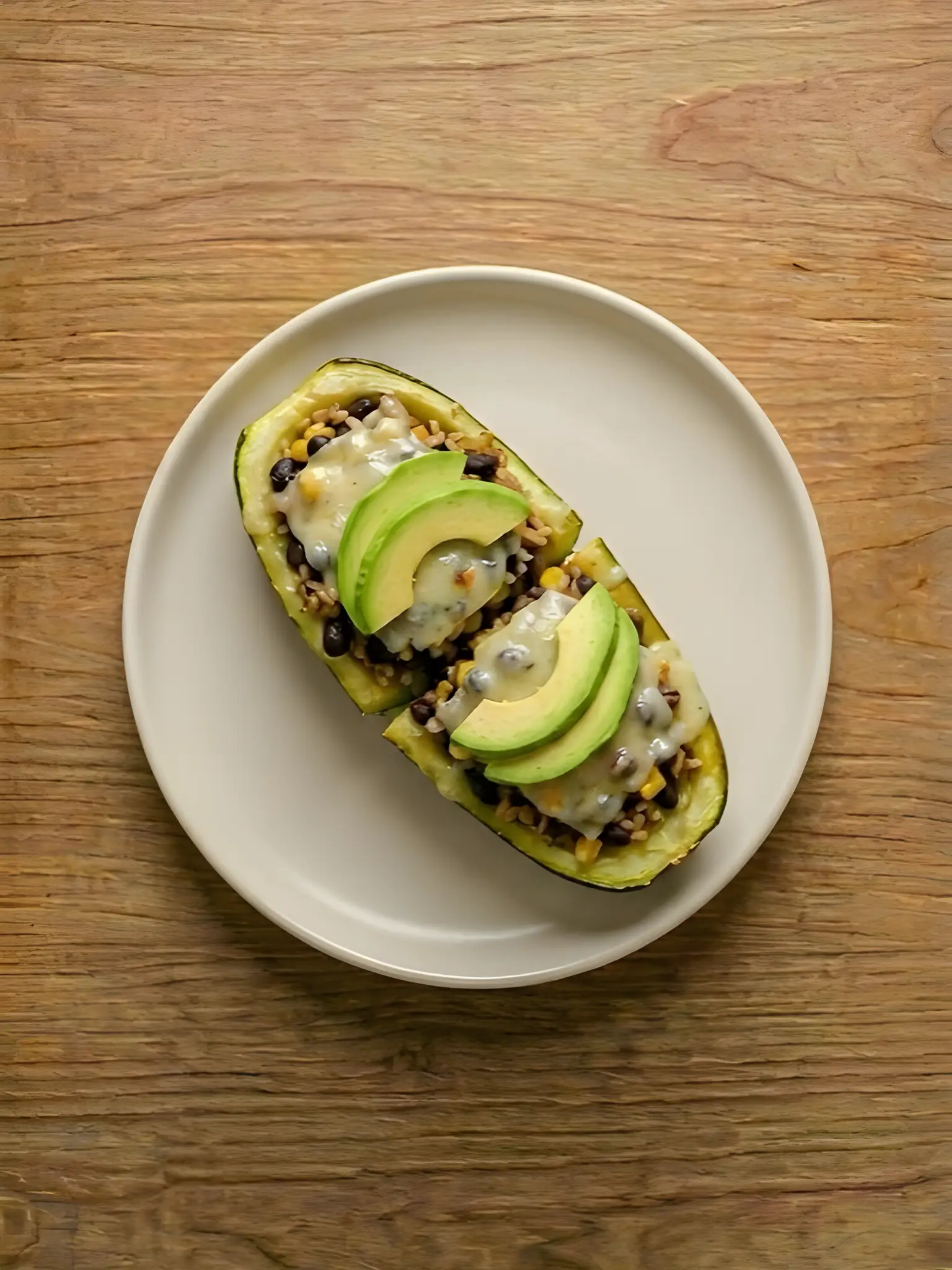 Calabacín Relleno al Microondas