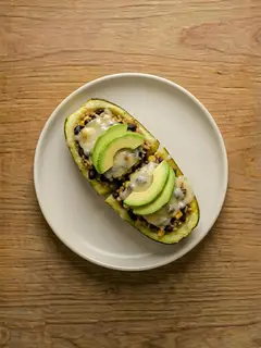 Calabacín Relleno al Microondas