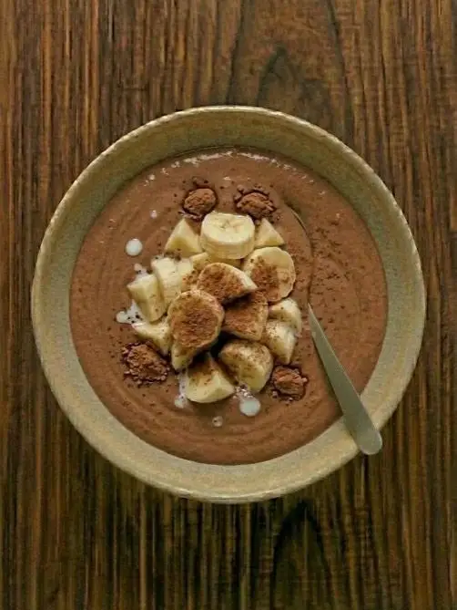 Batido de plátano y cacao con leche