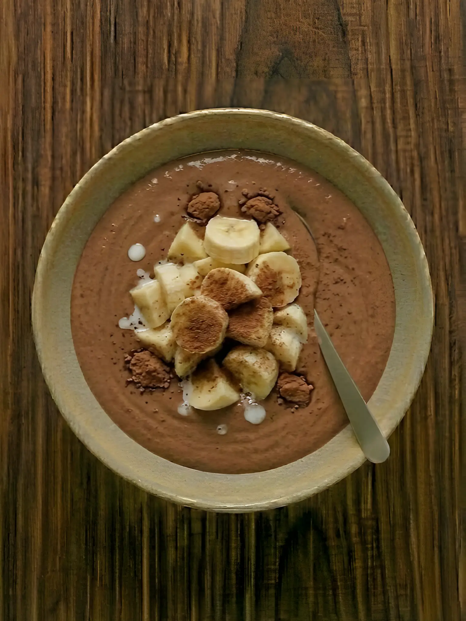 Batido de plátano y cacao con leche