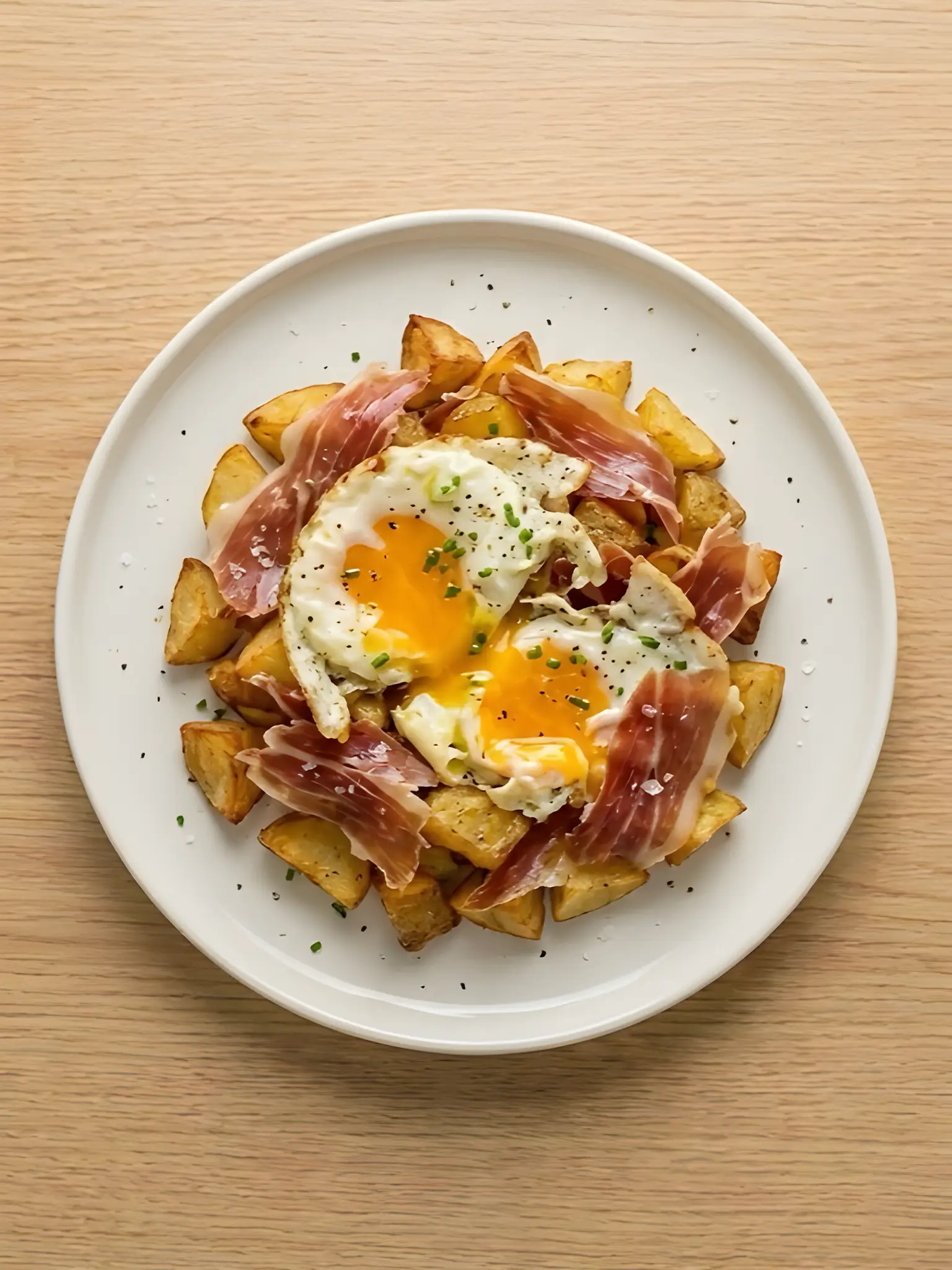 Huevos Rotos con Jamón