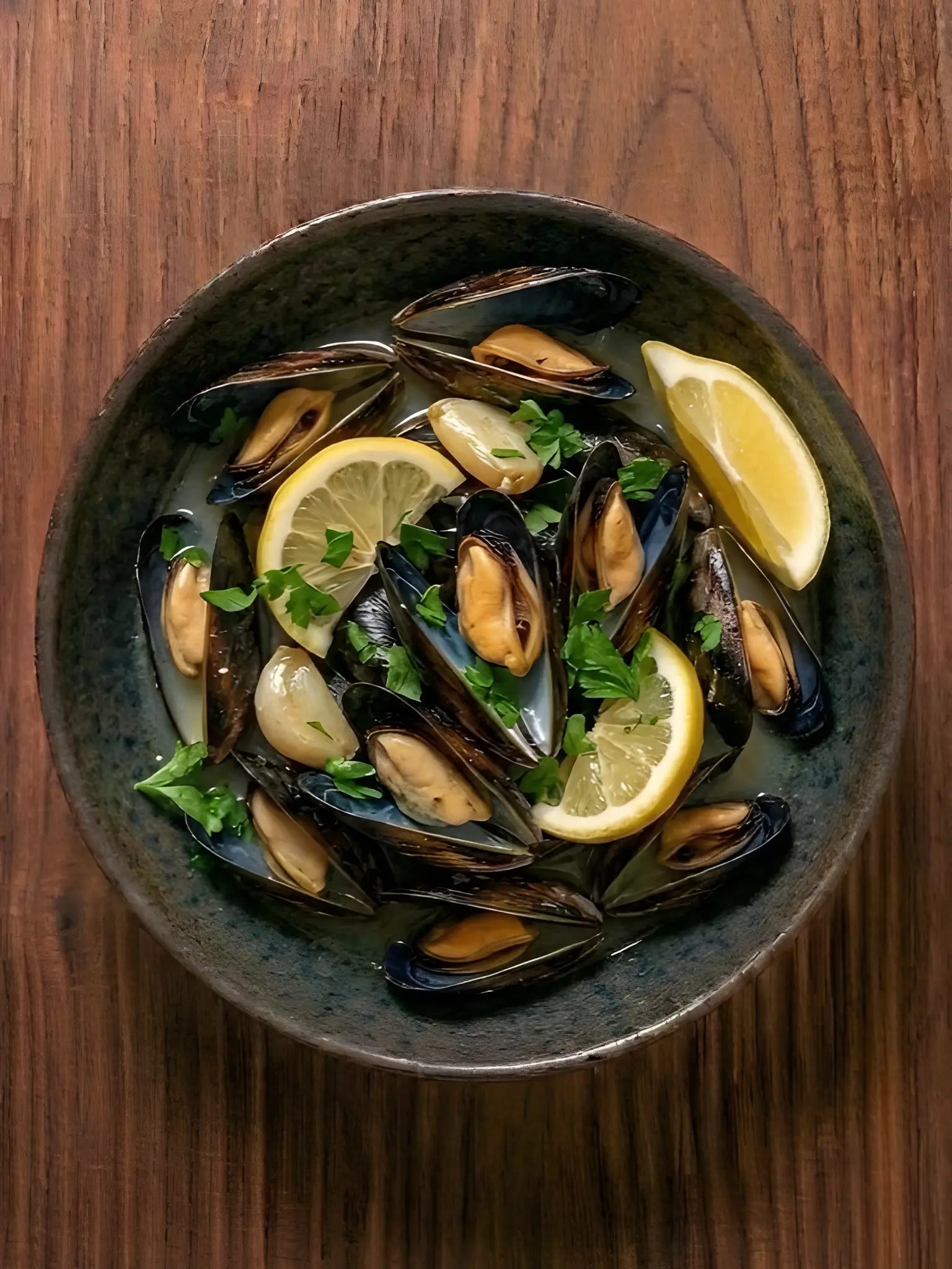 Mejillones al vapor con limón