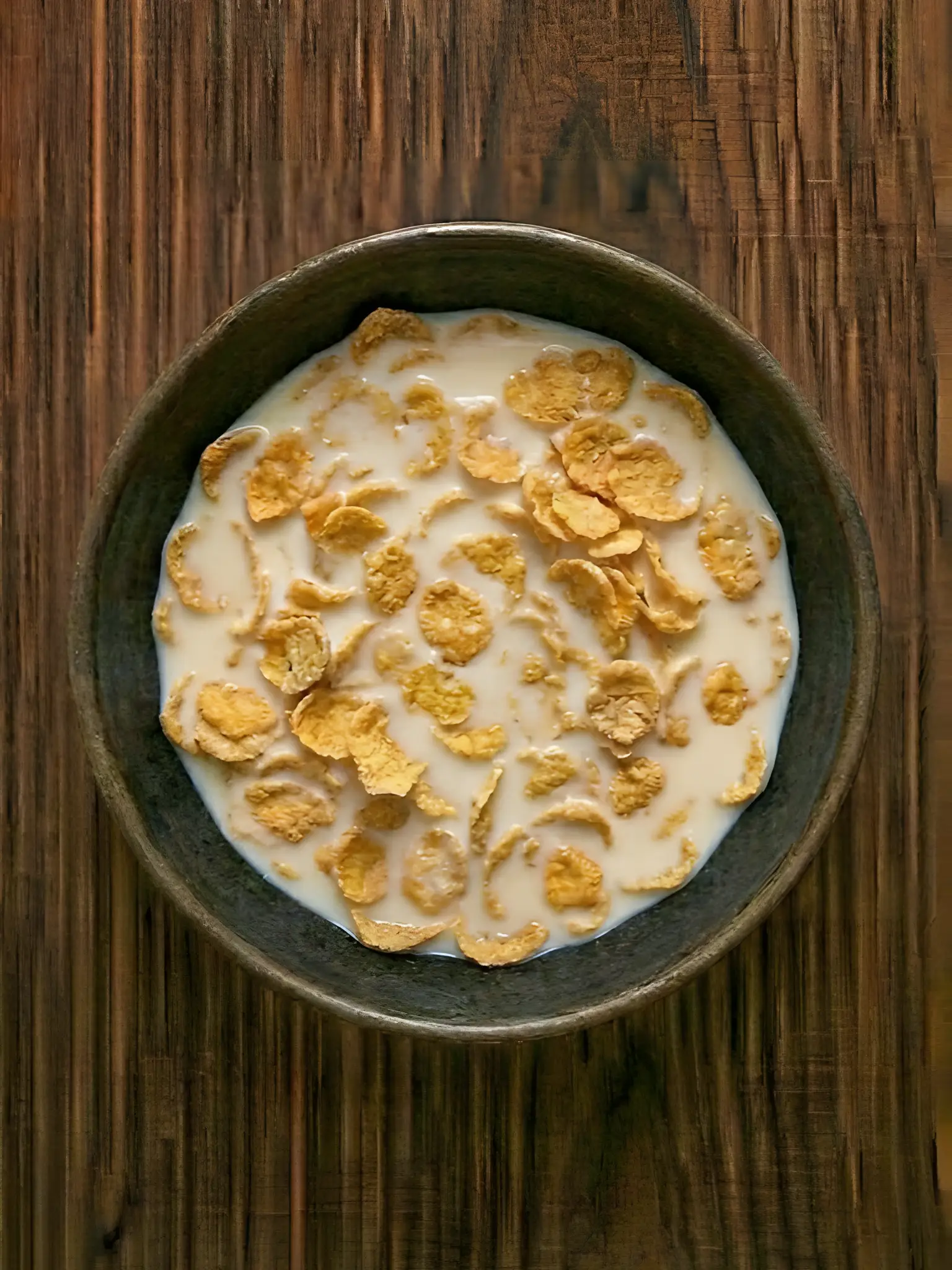 Copos de maíz con leche de avena