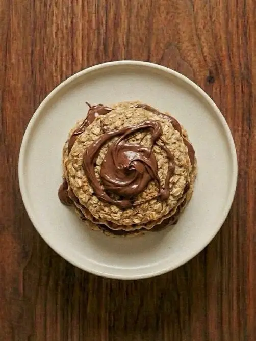 Tortitas de avena con crema de cacao