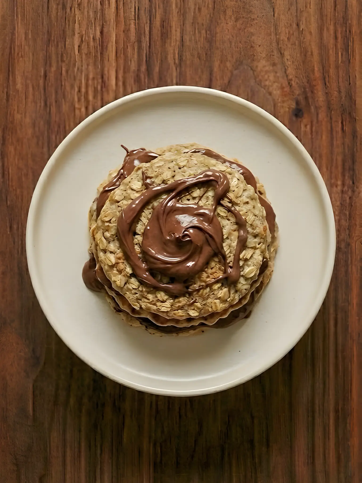 Tortitas de avena con crema de cacao