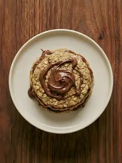 Tortitas de avena con crema de cacao