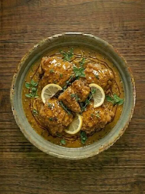 Pollo con Mostaza y Miel