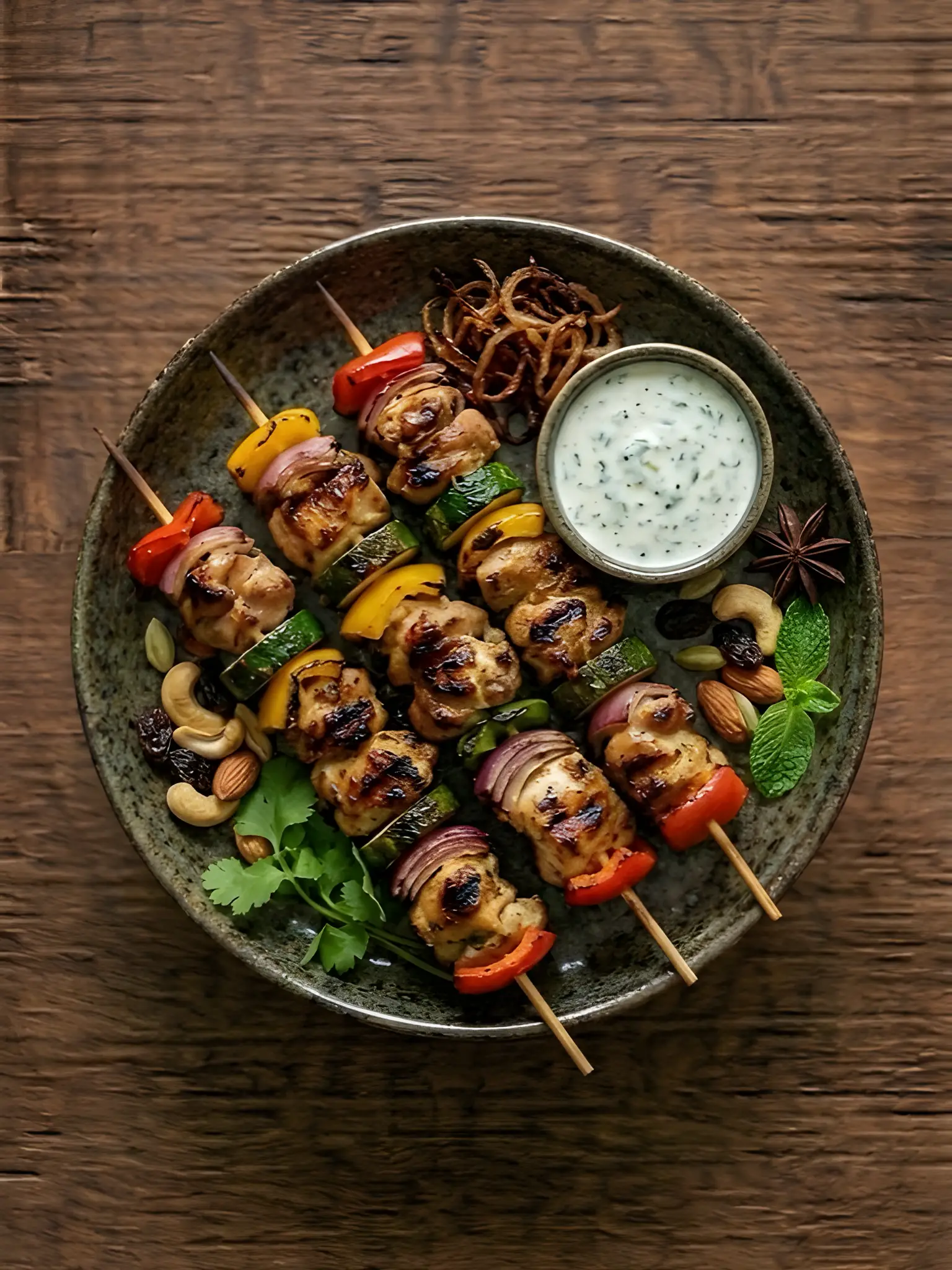 Brochetas de Pollo con Verduras