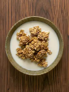 Granola con leche de soja