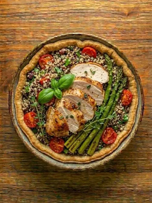 Pavo con Quinoa y Espárragos