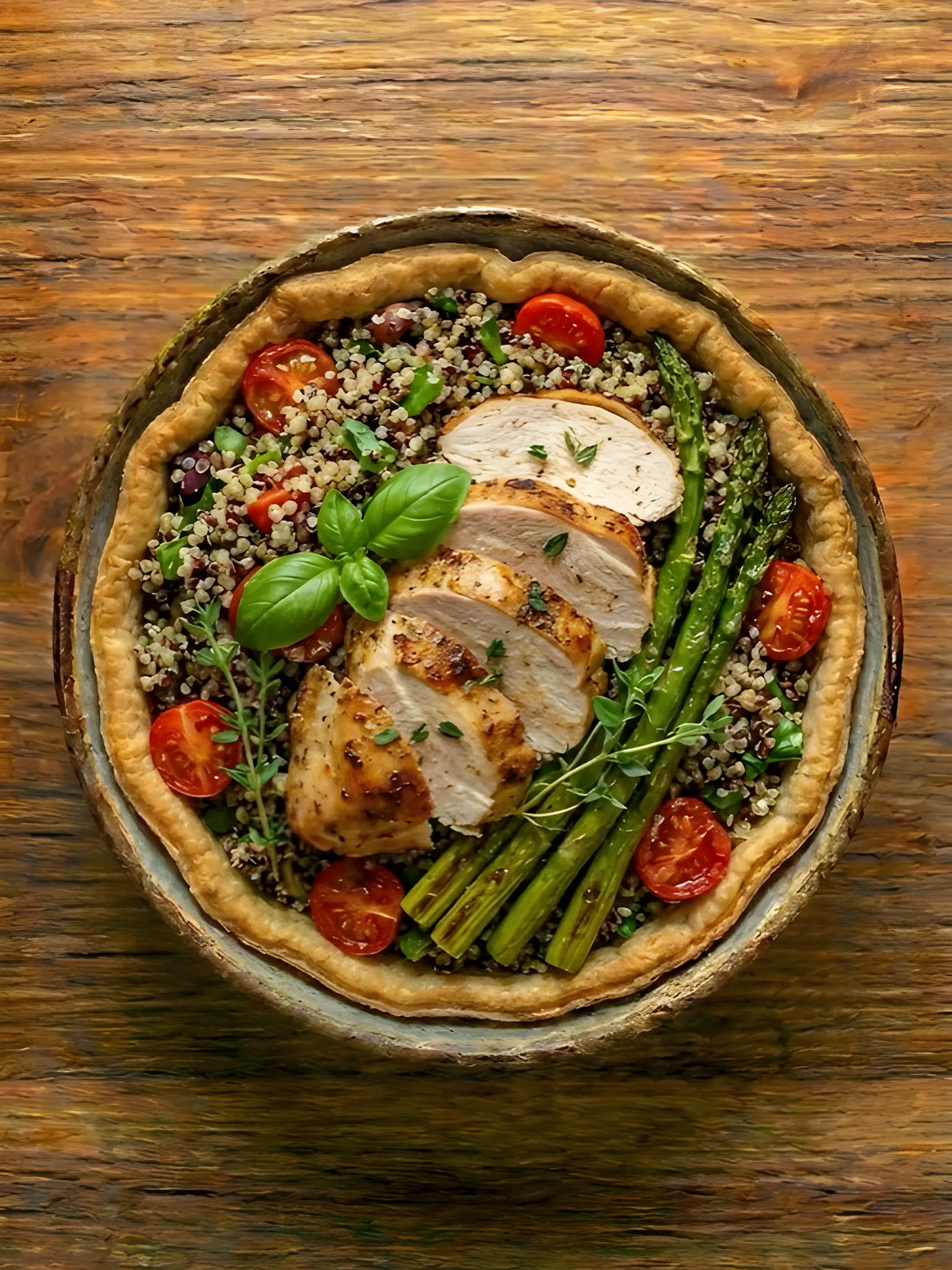 Pavo con Quinoa y Espárragos