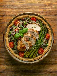 Pavo con Quinoa y Espárragos