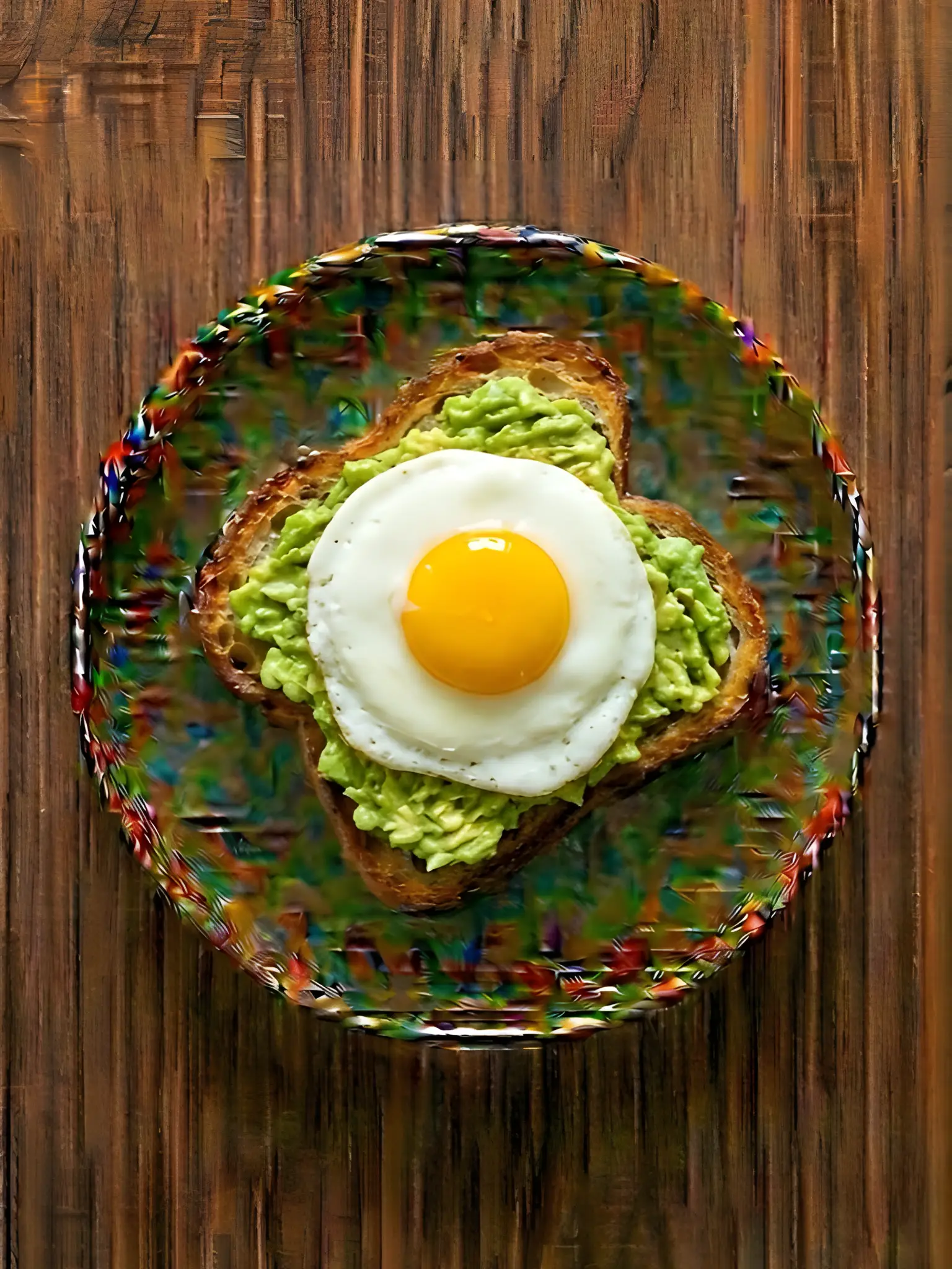 Tostada de pan de molde con aguacate y huevo