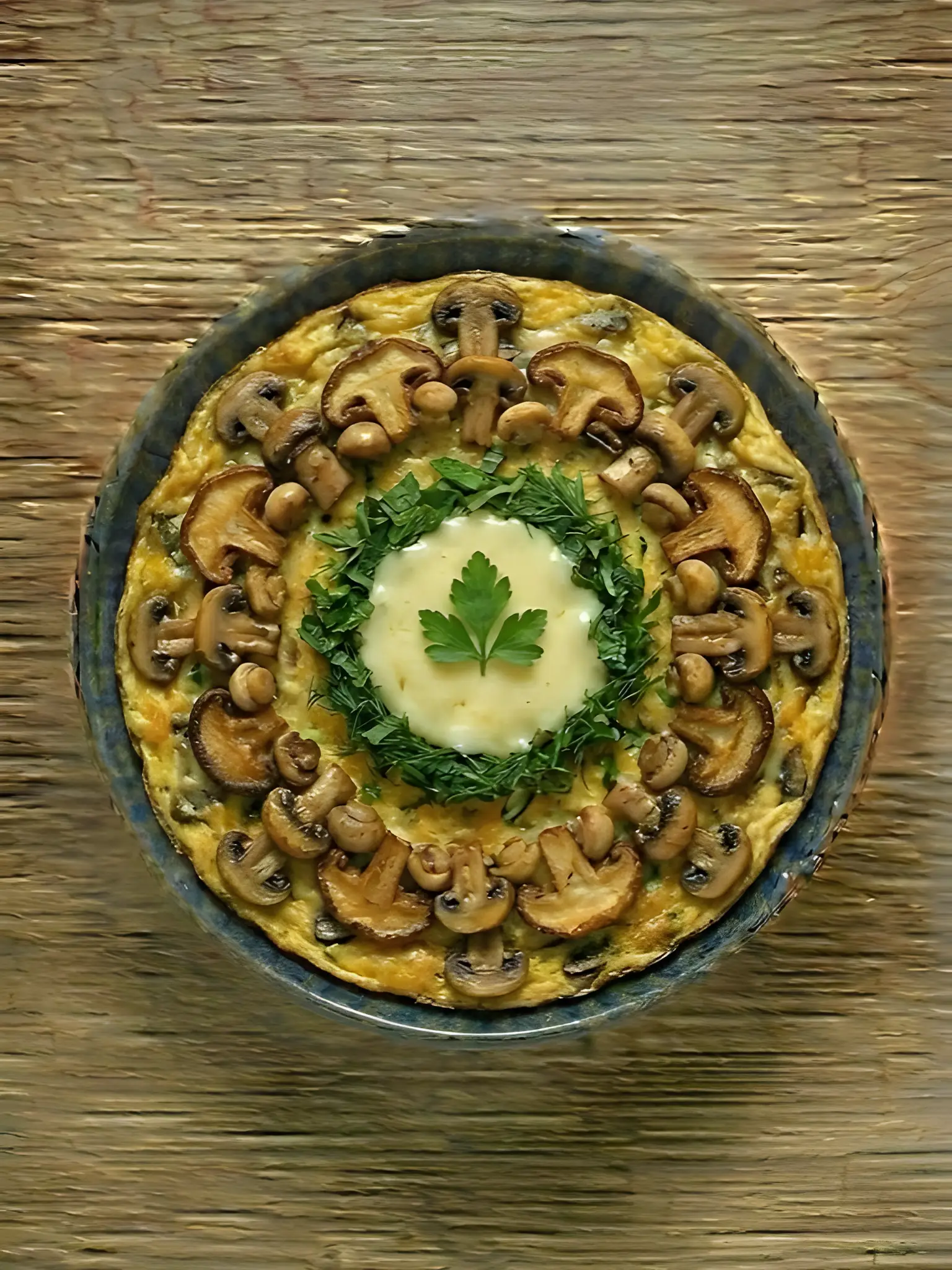 Tortilla de Champiñones y Queso