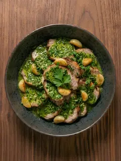 Lomo de cerdo en salsa verde