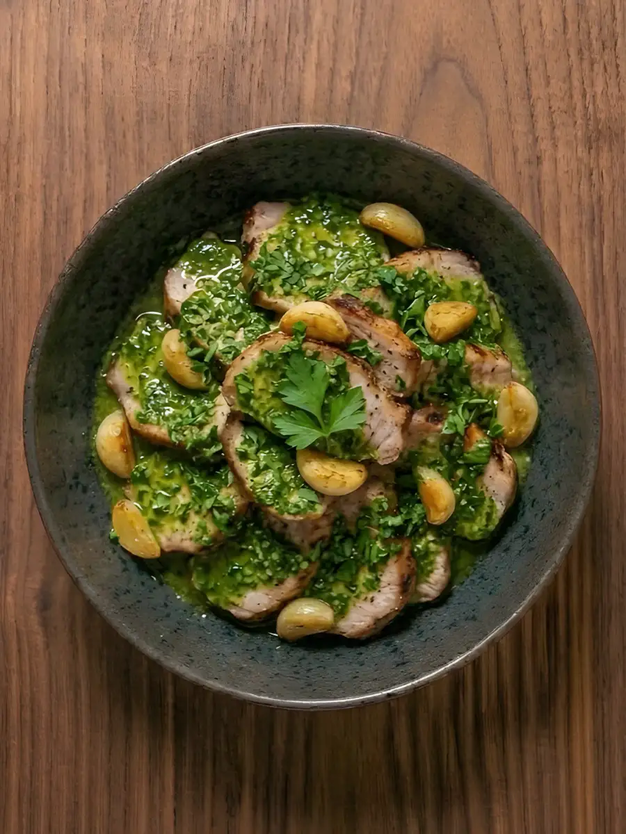Foto de Lomo de cerdo en salsa verde