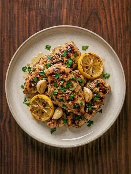 Pechuga a la plancha con limón y ajo