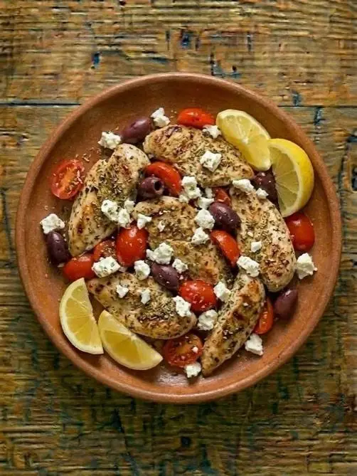 Pollo a la Griega Rápido