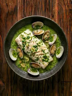 Merluza al Vapor con Salsa Verde