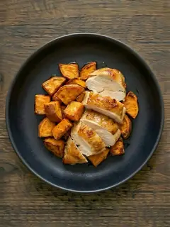 Boniato con atún
