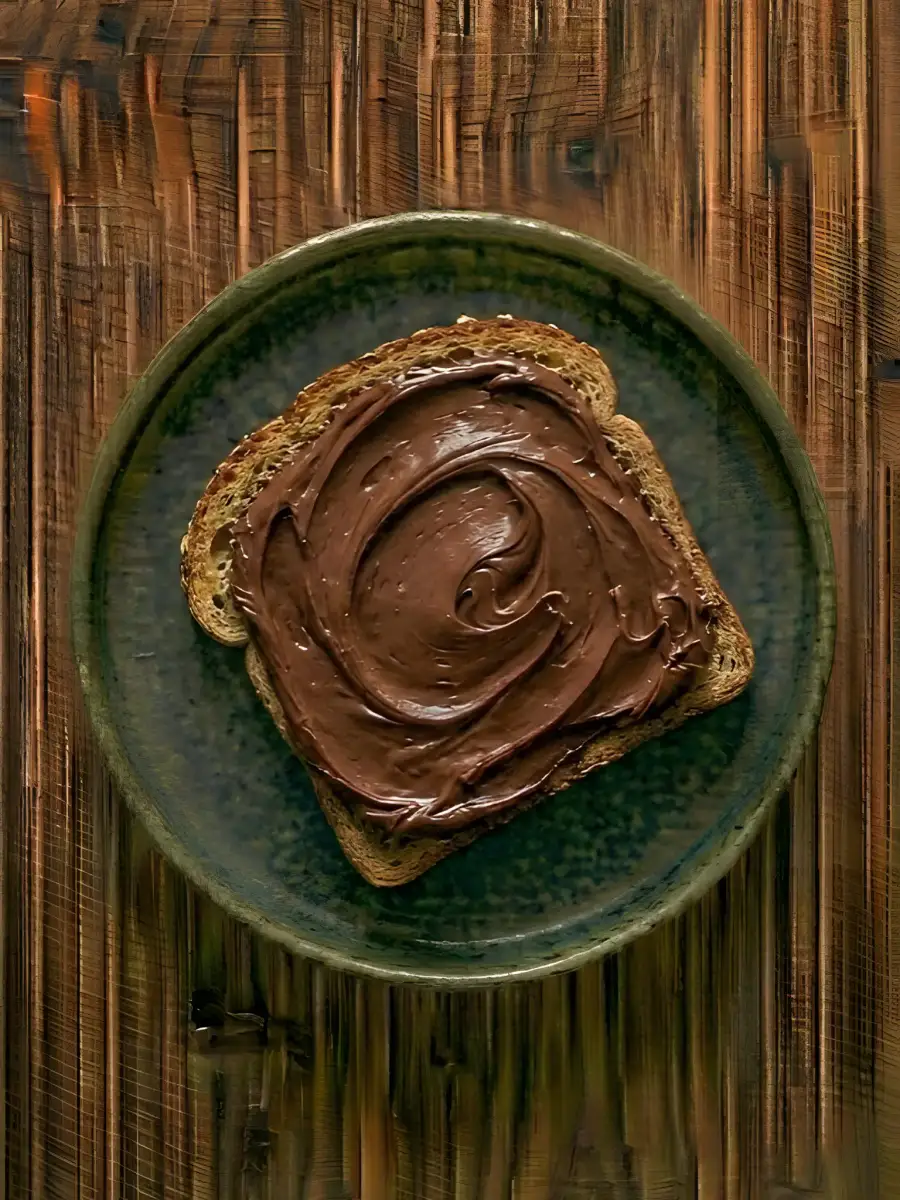 Foto de Tostada de pan integral con crema de cacao