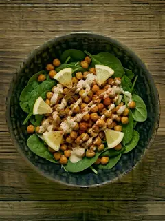 Bowl de garbanzos asados con tahini