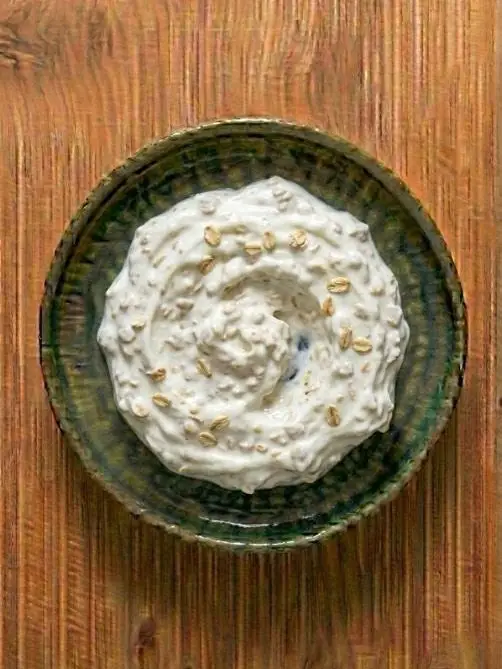 Yogur griego con copos de avena