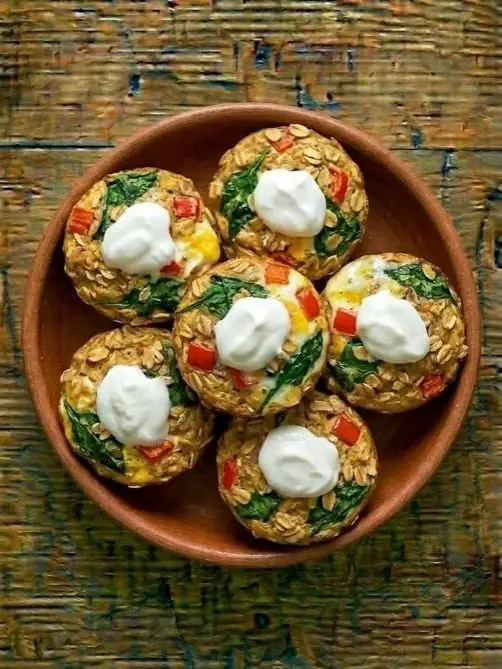 Meal-Prep de Muffins de Avena Salados