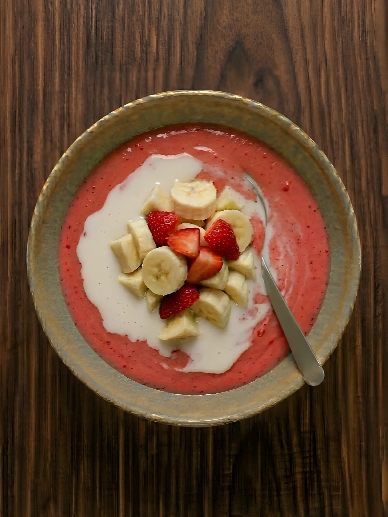 Batido de plátano y fresa con yogur
