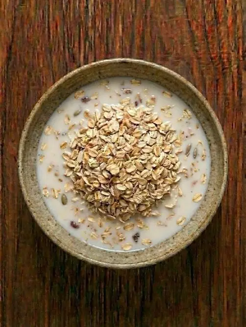 Muesli con leche de soja