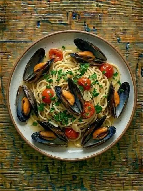 Pasta con Mejillones