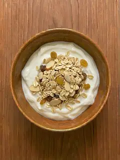 Yogur natural con muesli