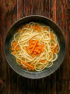 Sopa de fideos al microondas