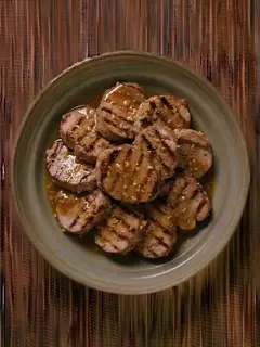 Solomillo de cerdo a la plancha con mostaza