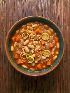 Alubias blancas estofadas con verduras