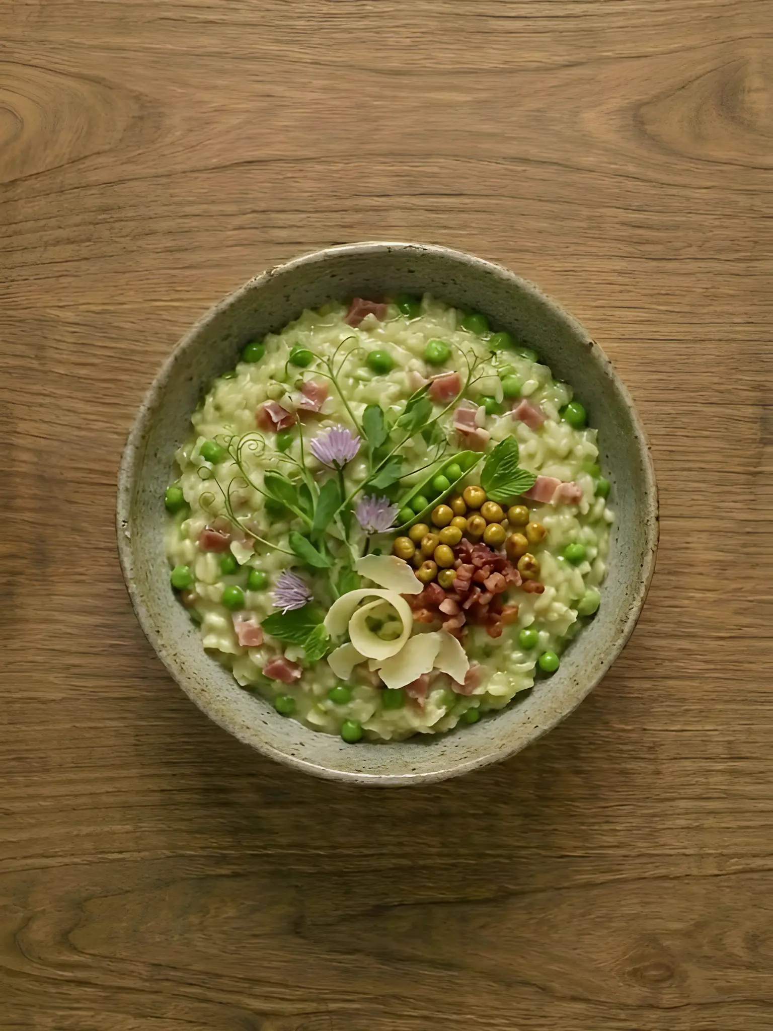 Risotto de Guisantes y Jamón